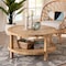 Bali & Pari Kalimantan Bohemian Light Honey Rattan and Mahogany Wood Coffee Table 245-13734-ZORO - alternate 2